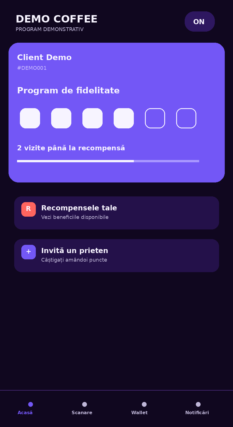 Aplicația Stamply pentru client
